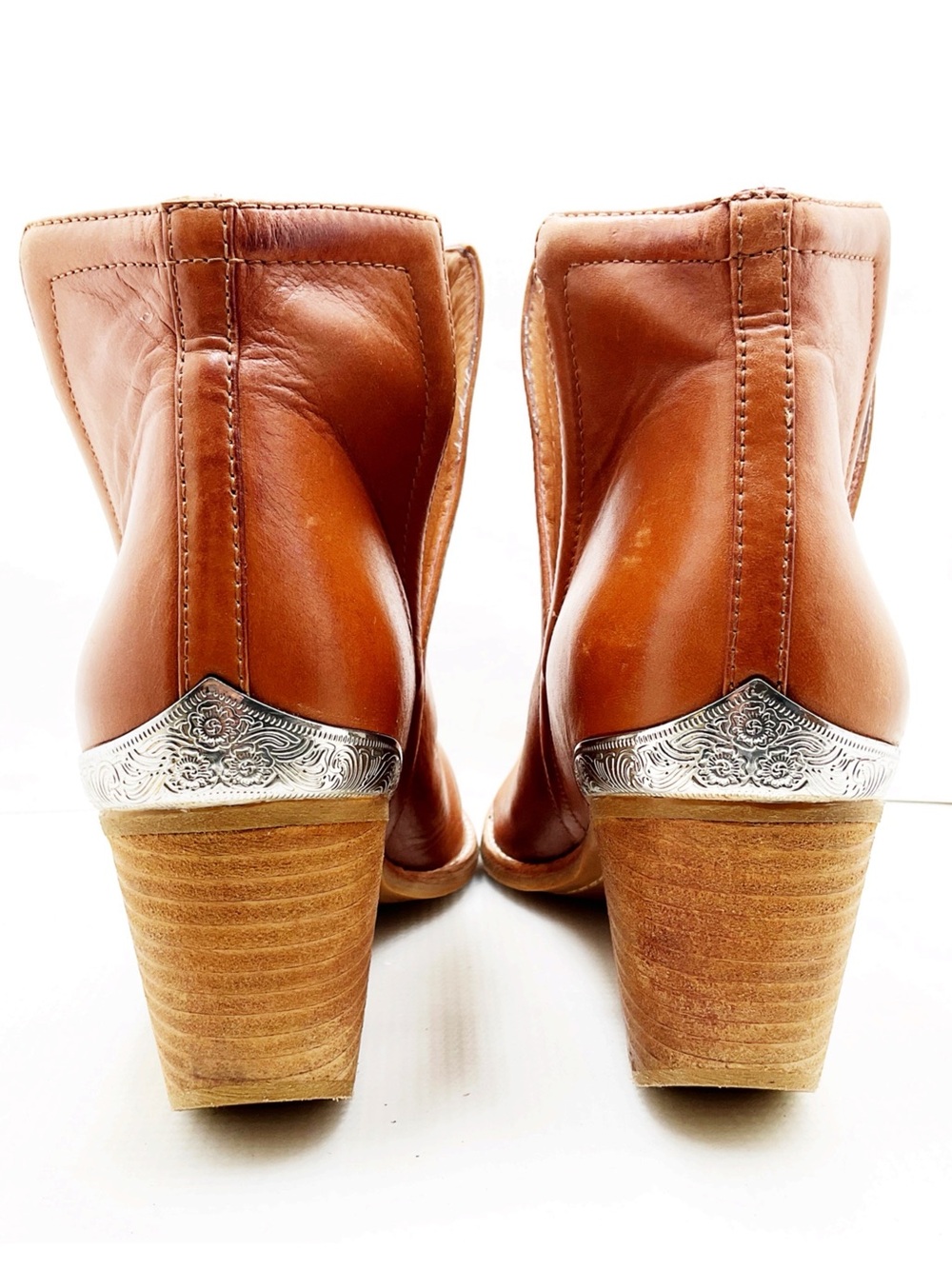{Jeffrey Campbell} Cognac Cromwell Leather Boots - Picture 9 of 15